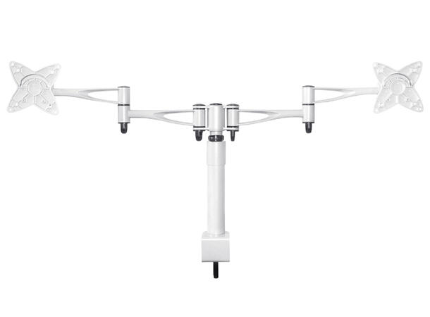 Multibrackets bordstative deskmount dual Sølv, VESA 75x75 100x100 